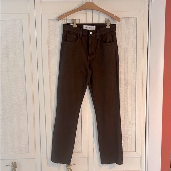 Frank & Eileen Cork Everyday Jeans in Waxed Denim chocolate size 26 NWOT - Picture 2 of 9